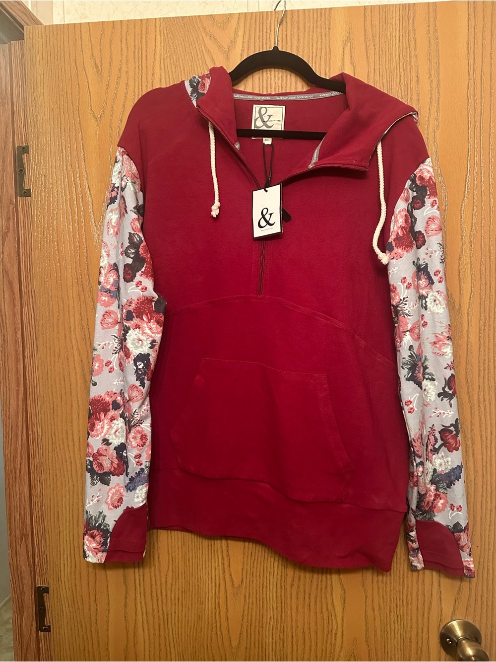 AMPERSAND AVENUE Among The Wildflowers HalfZip Hooded Sweatshirt